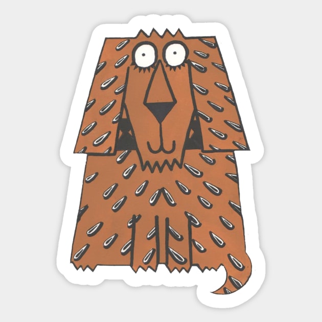 Spaniel, a retro style dog. Sticker by krisevansart